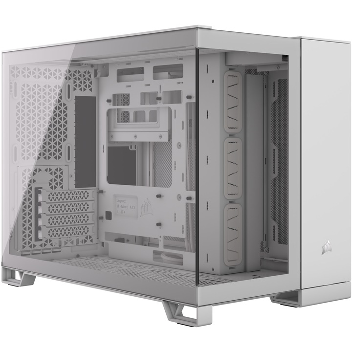 Компютърна кутия Dual chamber CORSAIR CORSAIR 2500X Micro ATX, Бял