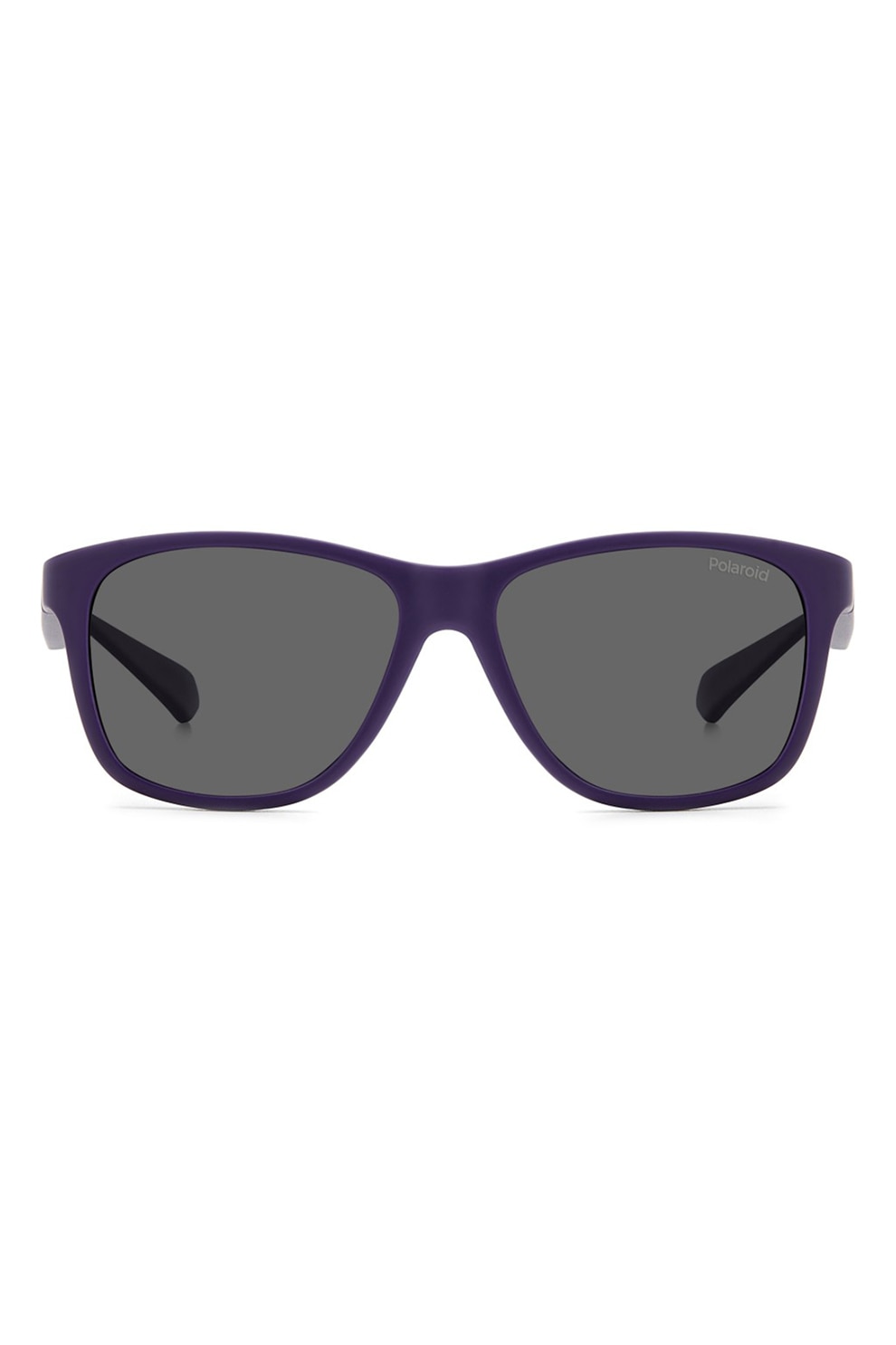 Polaroid, Ochelari de soare patrati, cu lentile uni, Negru, Violet, 47-13-130