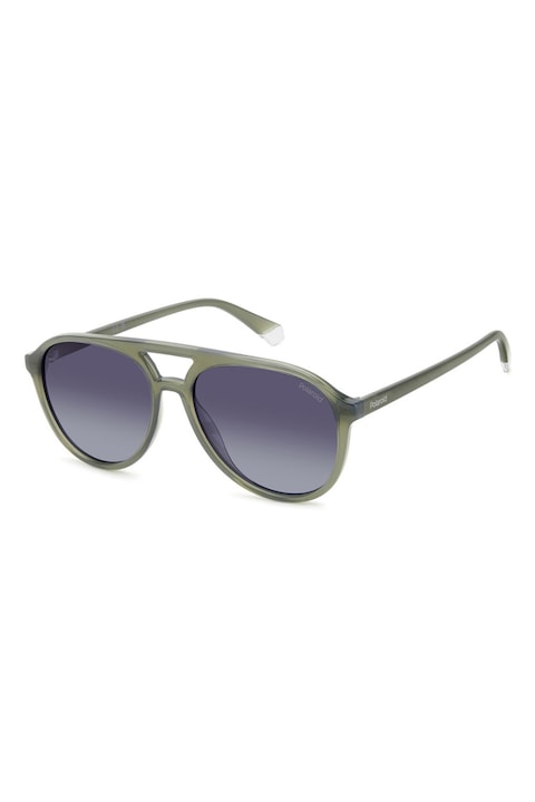 Polaroid, Ochelari de soare aviator unisex cu lentile uni, 56-16-145, Kaki/Violet prafuit