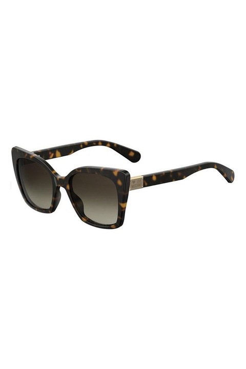 Love Moschino, Уголемени слънчеви очила Cat-Eye, 53-19-140, Тъмнокафяв/охра