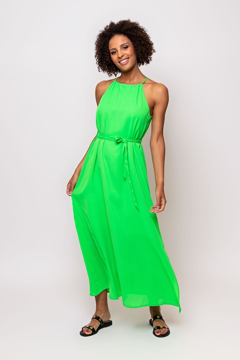 Heavy Tools, Rochie cu decolteu halter Velia, Verde deschis