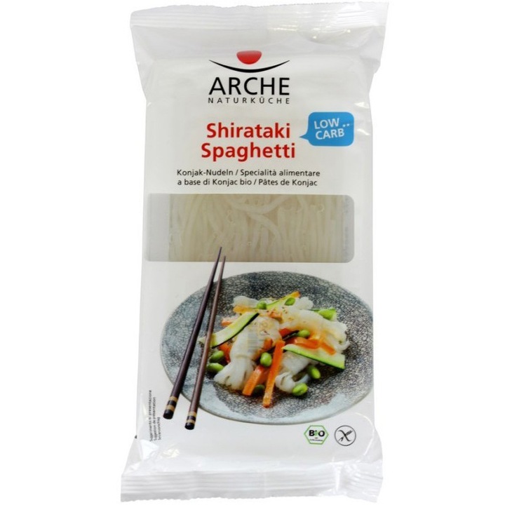Spaghette Shirataki pe baza de konjac, bio, 150g Arche