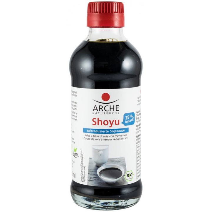 Sos bio de soia Shoyu, 25% mai putina sare 250ml Arche