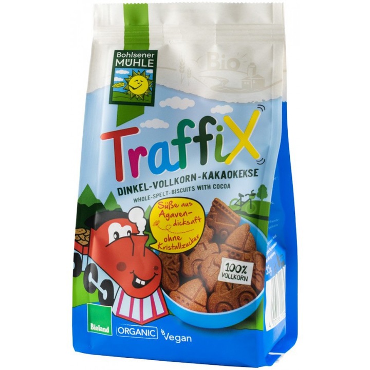 Biscuiti Bio Traffix din Spelta si Cacao Bohlsener Muhle 125 g