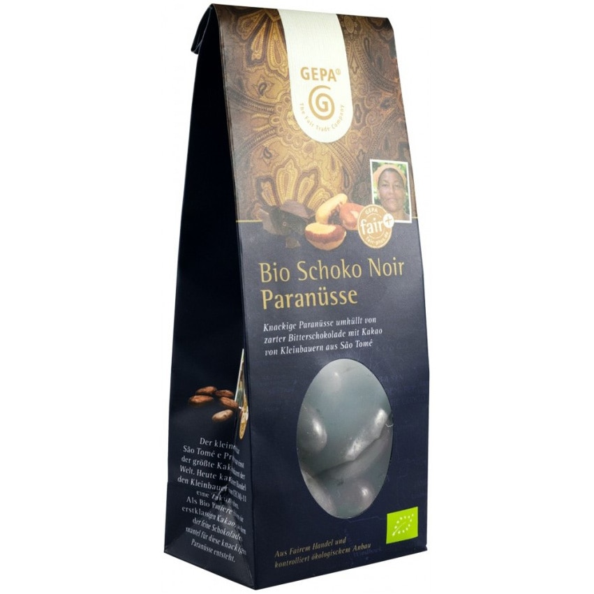 Nuci braziliene glazurate cu ciocolata neagra, bio, 100g Gepa