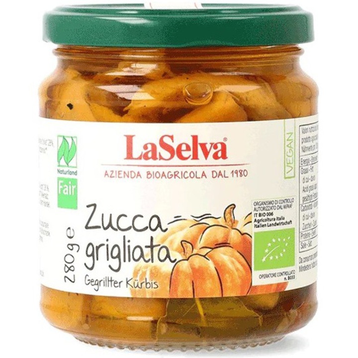 Dovleac bio la gratar in ulei de masline, 280g LaSelva