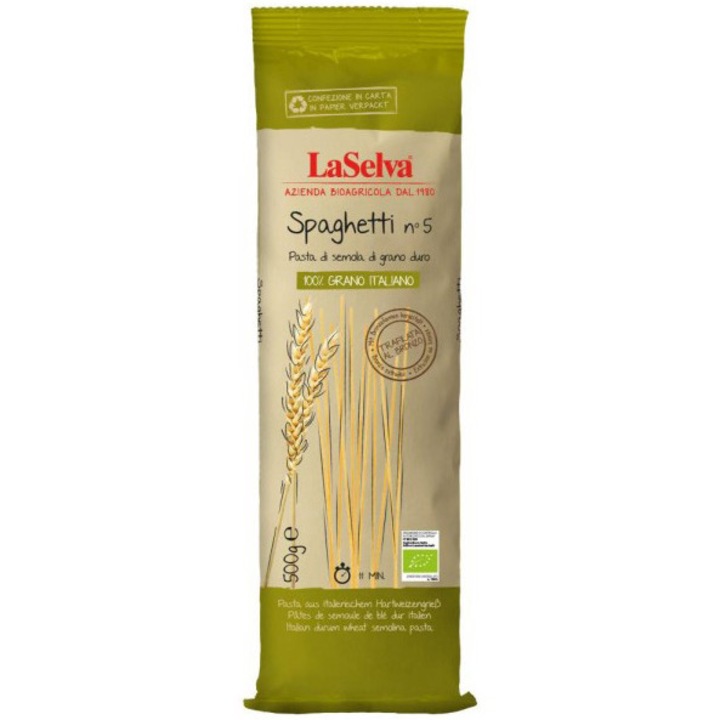 Spaghete bio din grau dur nr.5, 500g LaSelva