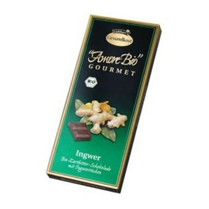 Ciocolata amaruie cu ghimbir, 55% cacao, 100g Liebhart's Amore Bio