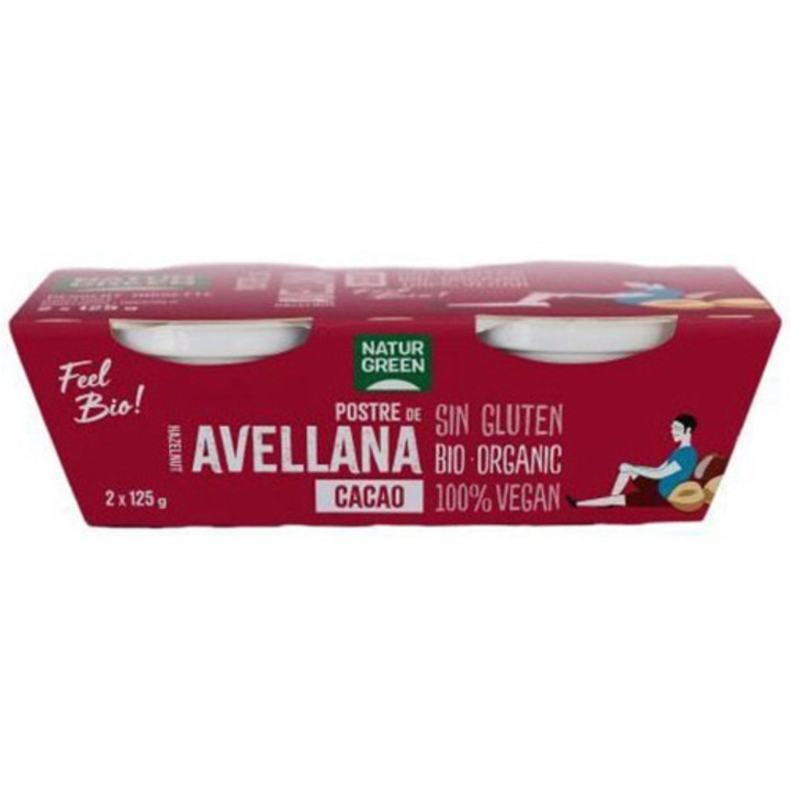 Desert bio cu alune si cacao, 2x125g Natur Green