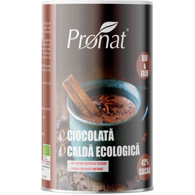 Ciocolata calda bio & fairtrade 800g Pronat