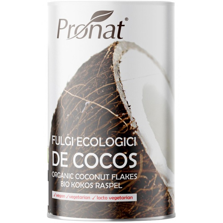 Fulgi de cocos bio, 380g Pronat