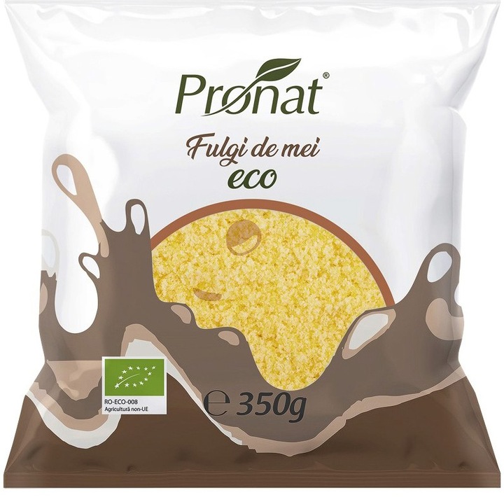 Fulgi de mei bio, 350g Pronat
