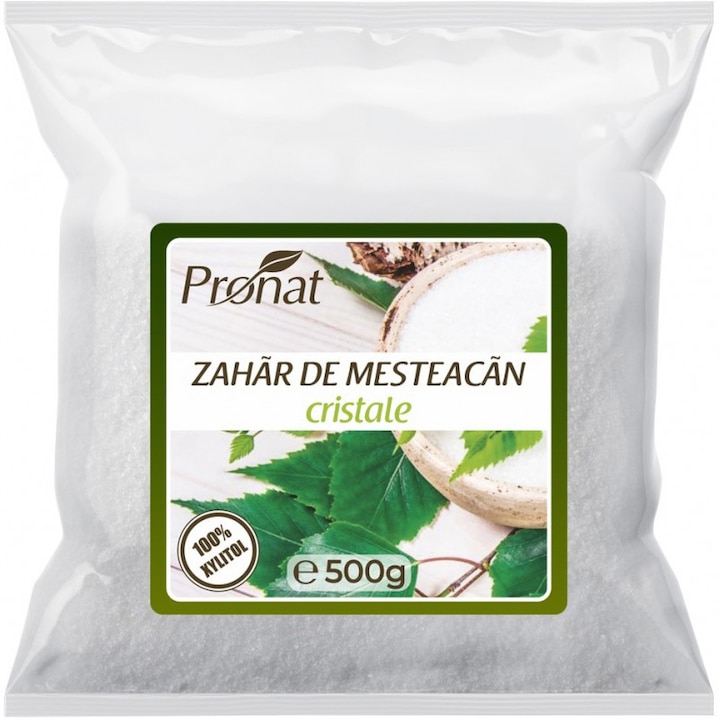Zahar de mesteacan cristale, 100% xylitol, 500g Pronat