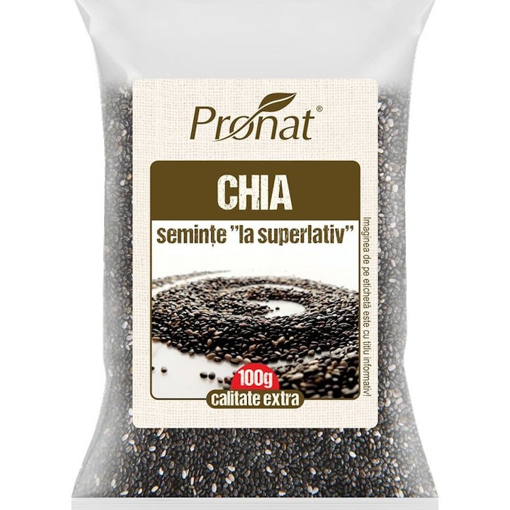 Seminte de chia, 100g Pronat