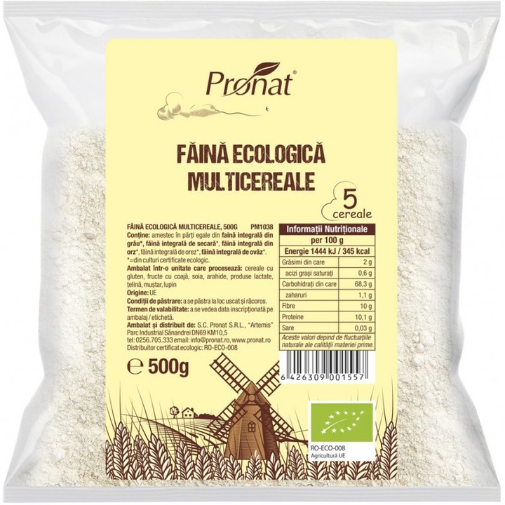 Faina multicereale bio, 500g Pronat