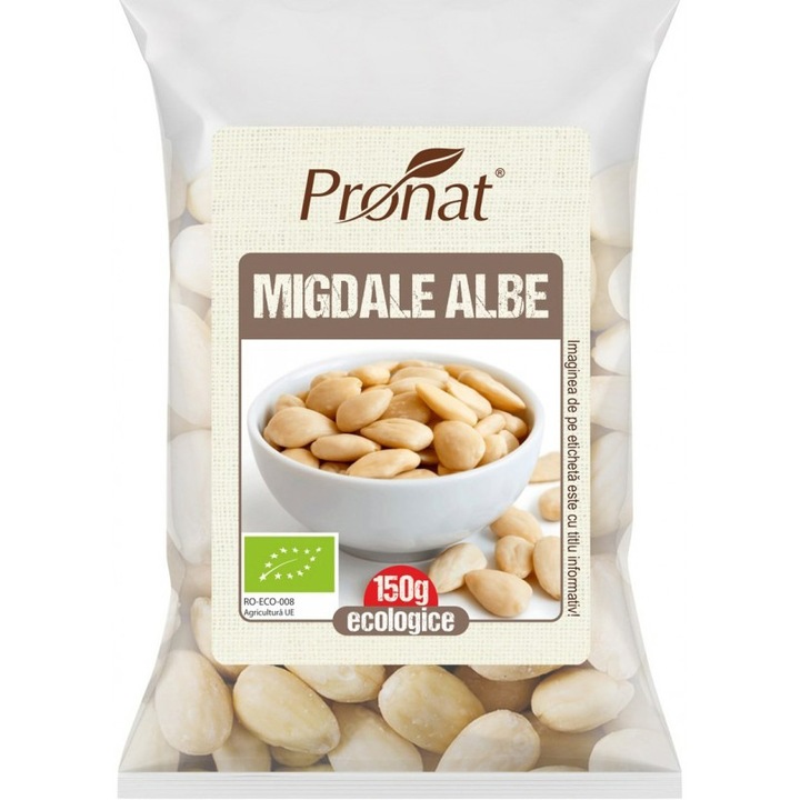 Migdale albe bio, 150g Pronat