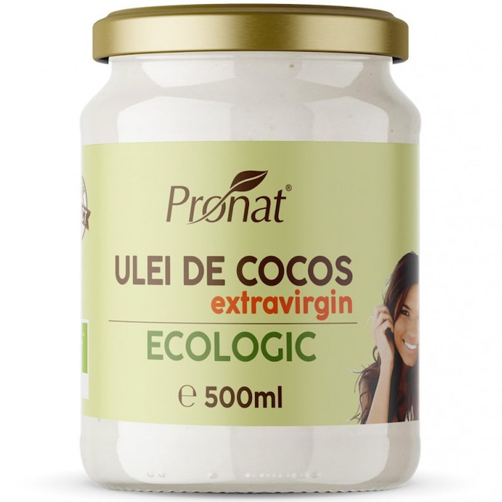Ulei de cocos bio extravirgin, 500ml Pronat