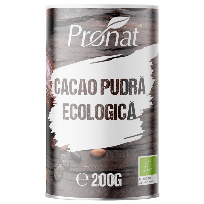 Cacao pudra bio, 200g Pronat