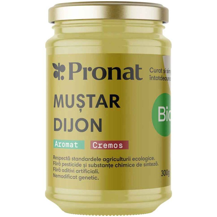 Mustar Dijon bio, 300g Pronat