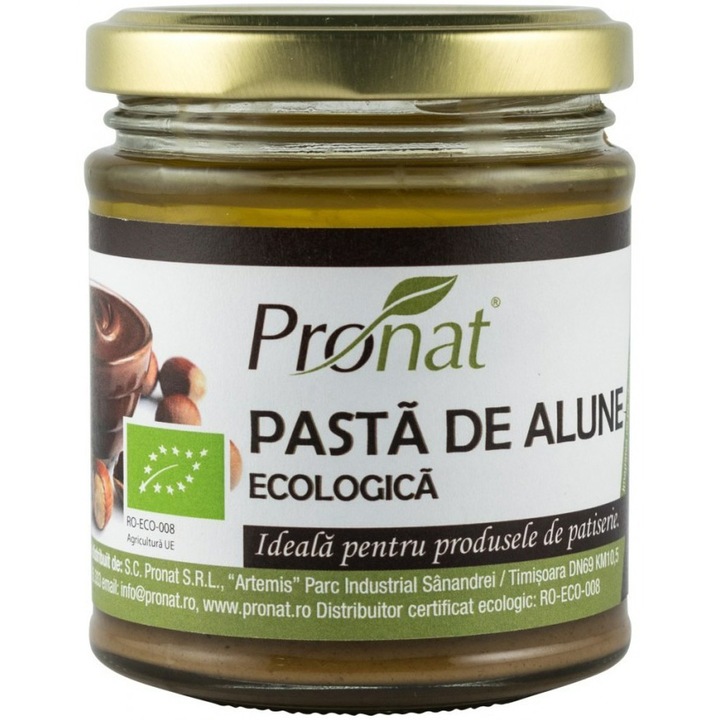 Pasta de alune bio, 170g Pronat