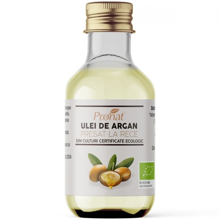 Ulei bio de argan presat la rece, 30ml Pronat