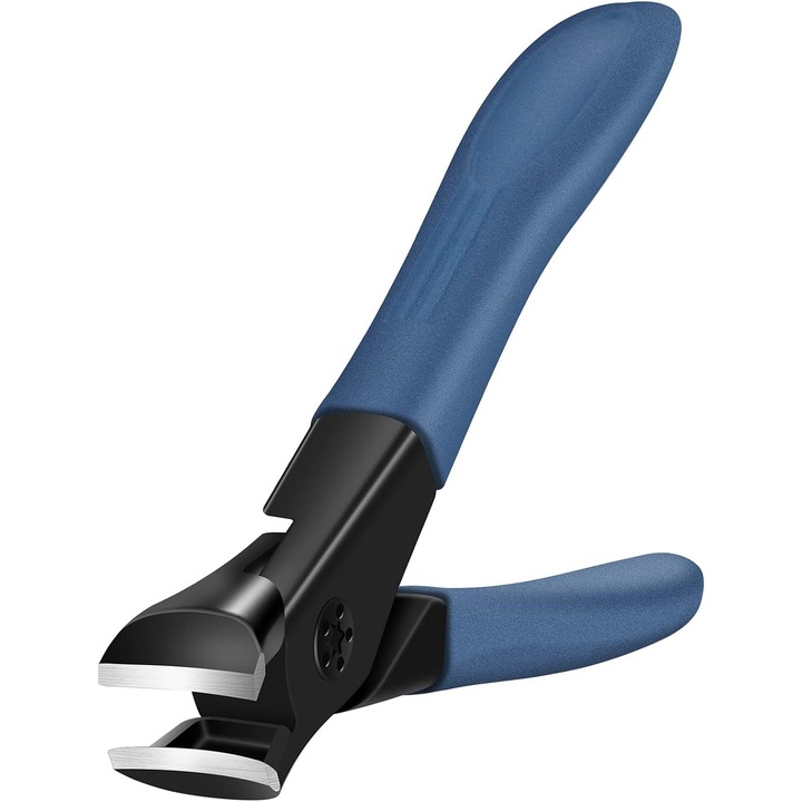 Unghiere speciale pentru unghii groase DUAIU, unghiere cu gura larga, unghiere rezistente, unghiere curbate si ascutite, unisex, albastru