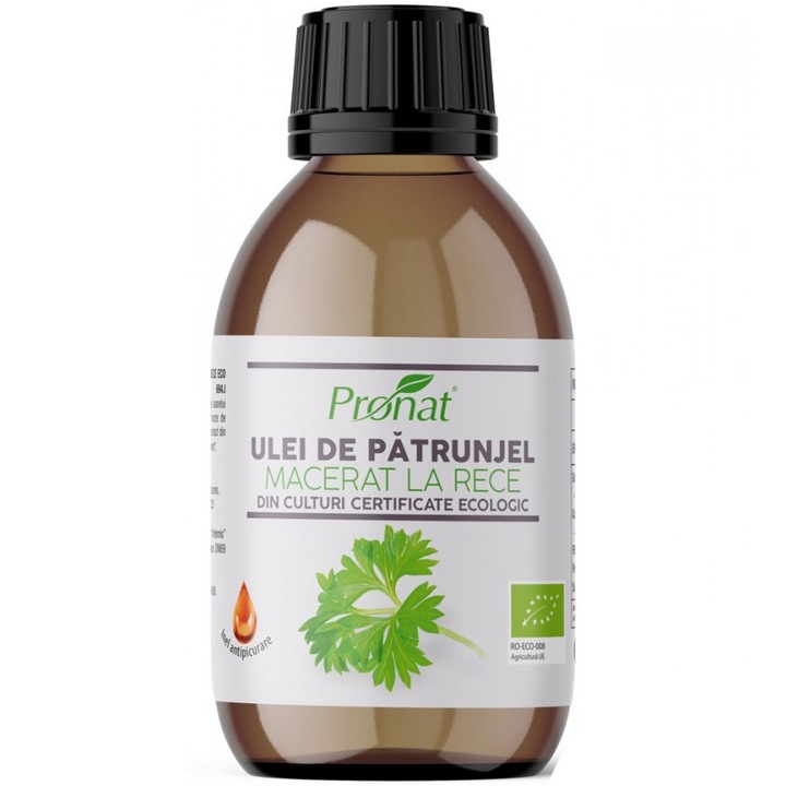 Ulei bio de patrunjel macerat la rece, 100ml Pronat
