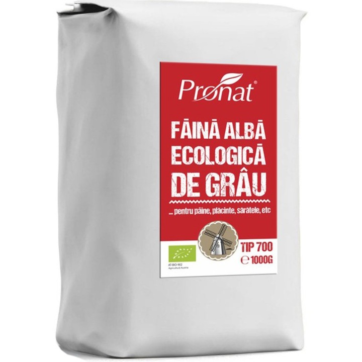 Faina alba de grau bio, 1kg tip 700 Pronat