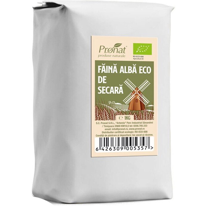 Faina alba bio de secara, 1kg Pronat