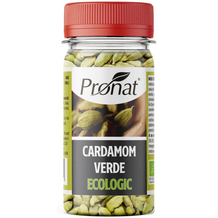 Cardamom intreg bio, 40g Pronat