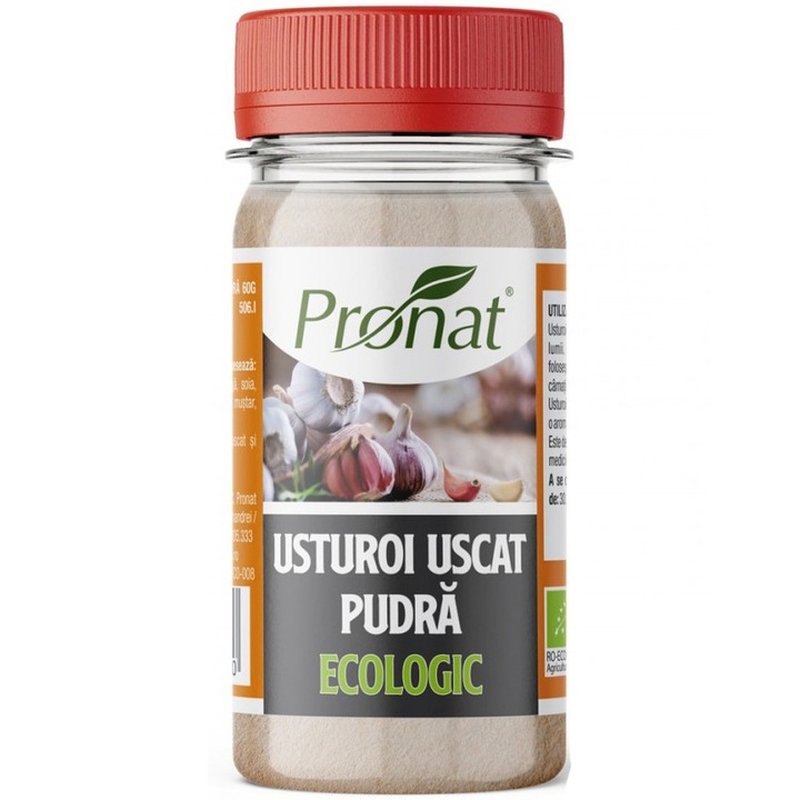 Usturoi bio uscat pudra, 60g Pronat