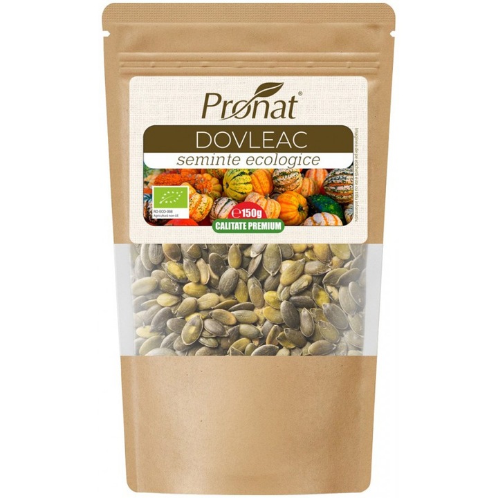 Seminte de dovleac bio, 150g Pronat