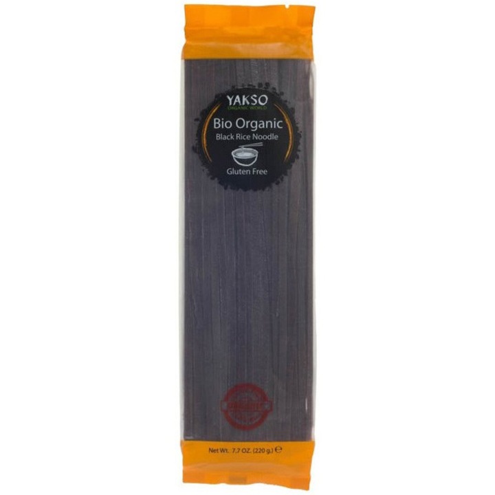 Taitei bio din orez negru, 220g Yakso
