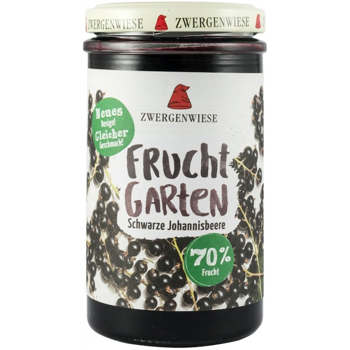 Gem bio de coacaze negre indulcit cu sirop de agave, 225g Zwergenwiese