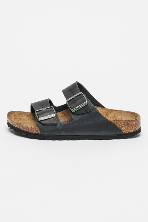 Birkenstock, Papuci din piele Arizona, Negru, 36