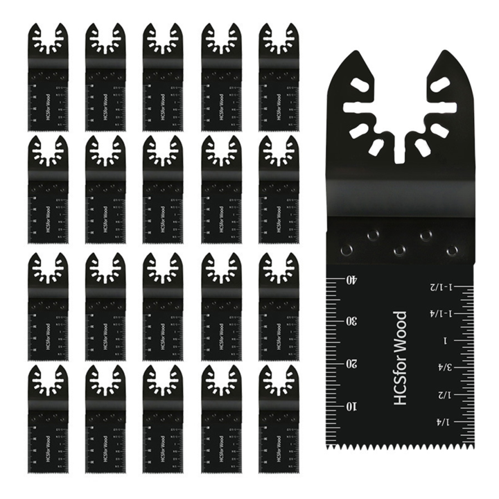 Set 20 Lame oscilante, TopGearWorld®, Pentru Bosch Multi Tool, 35 mm, Negru