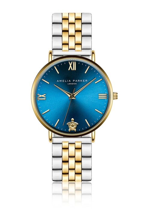 Amelia Parker, Двуцветен часовник, Сребрист, Златист