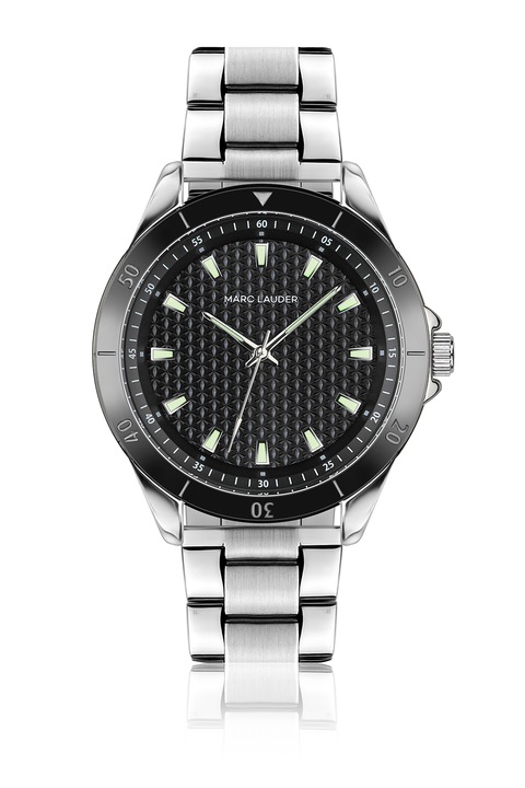 Marc Lauder, Овален часовник с контрастен циферблат, Сребрист
