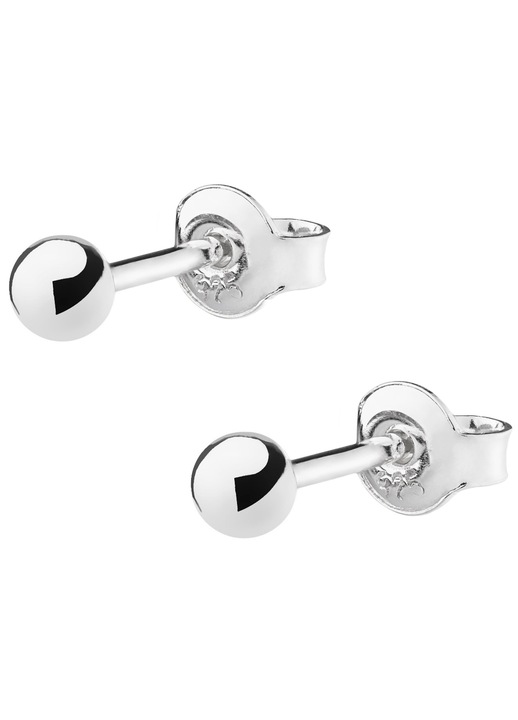 Cercei Siju, argint 925, sferici 3mm, suruburi