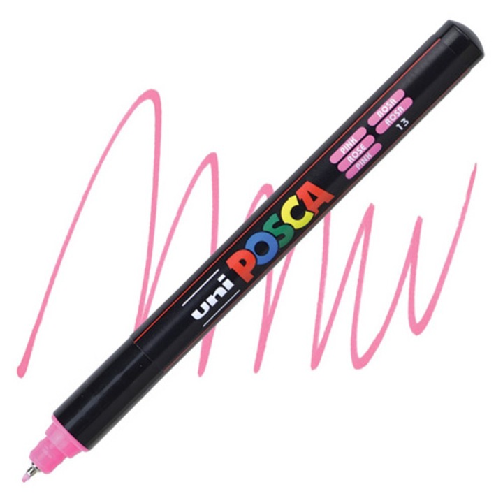 Marker UNI PC-1MR Posca 0.7 mm, fémhegyű, rózsaszín, K, 89842 (bx6)x144x576
