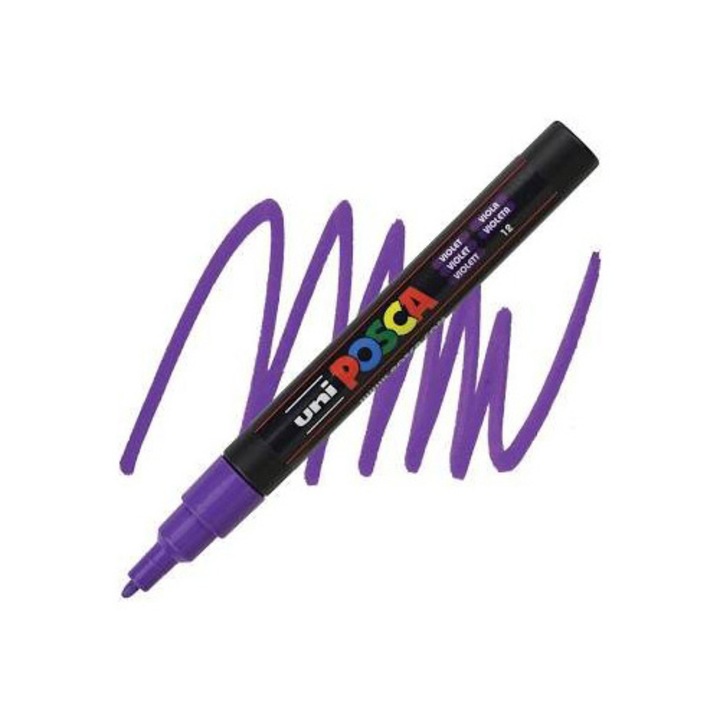 Marker UNI PC-3M Posca 0.9-1.3 mm, violet, U.K, 15844 (bx6)x144x576