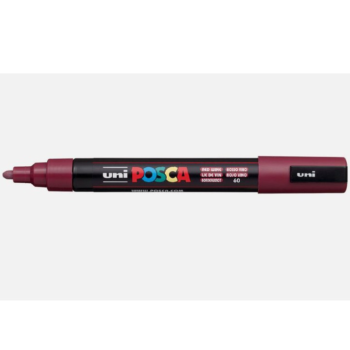 Маркер UNI PC-5M Posca, 1.8-2.5 мм, UK, 07485 (bx6)x144x288, Бордо