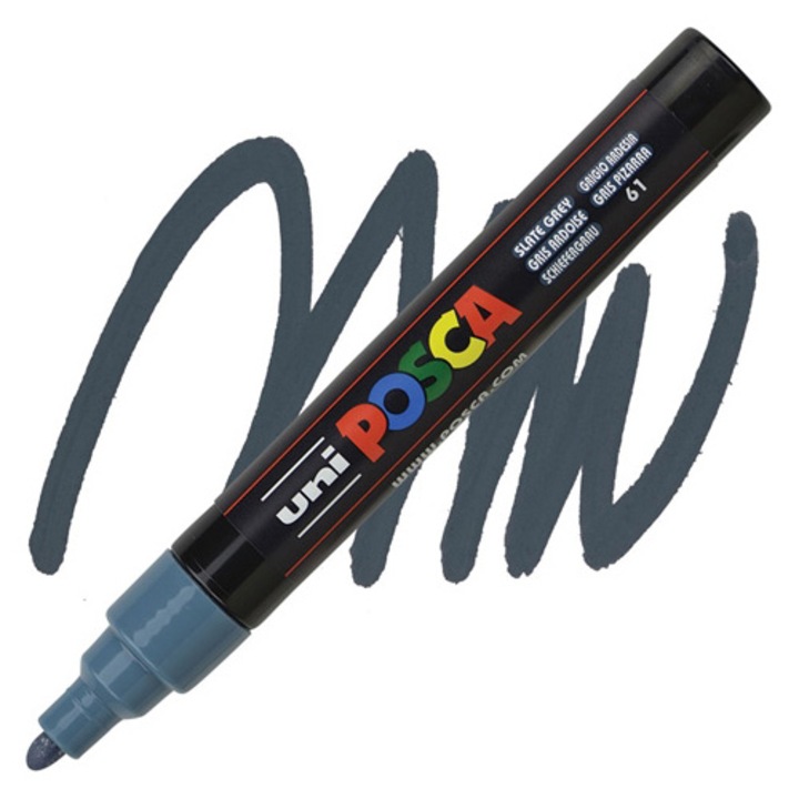 Маркер UNI PC-5M Posca, 1.8-2.5 мм, UK, 07492 (bx6)x144x288, Синьо-сив