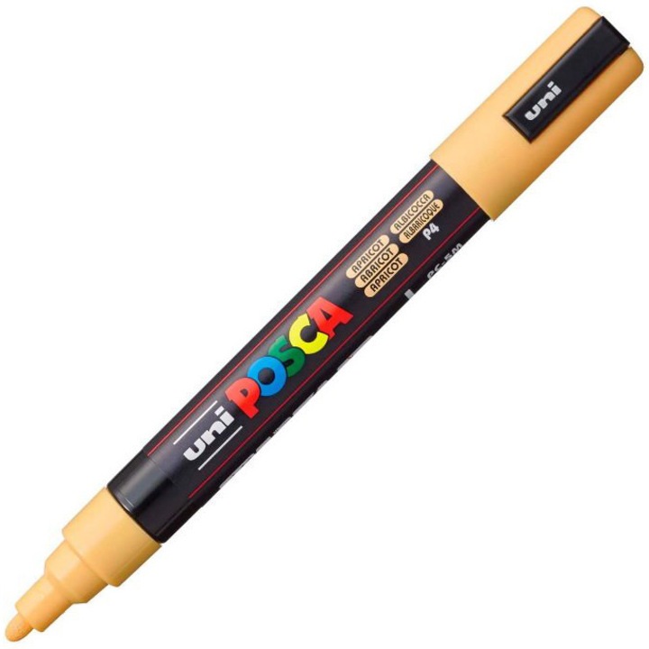 Маркер UNI PC-5M Posca, 1.8-2.5 мм, UK, 49260 (bx6)x144x288, Кайсиево-оранжев