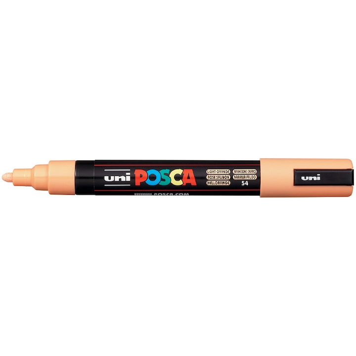 Маркер UNI PC-5M Posca, 1.8-2.5 мм, 16230 (bx6)x144x288, Светло оранжев