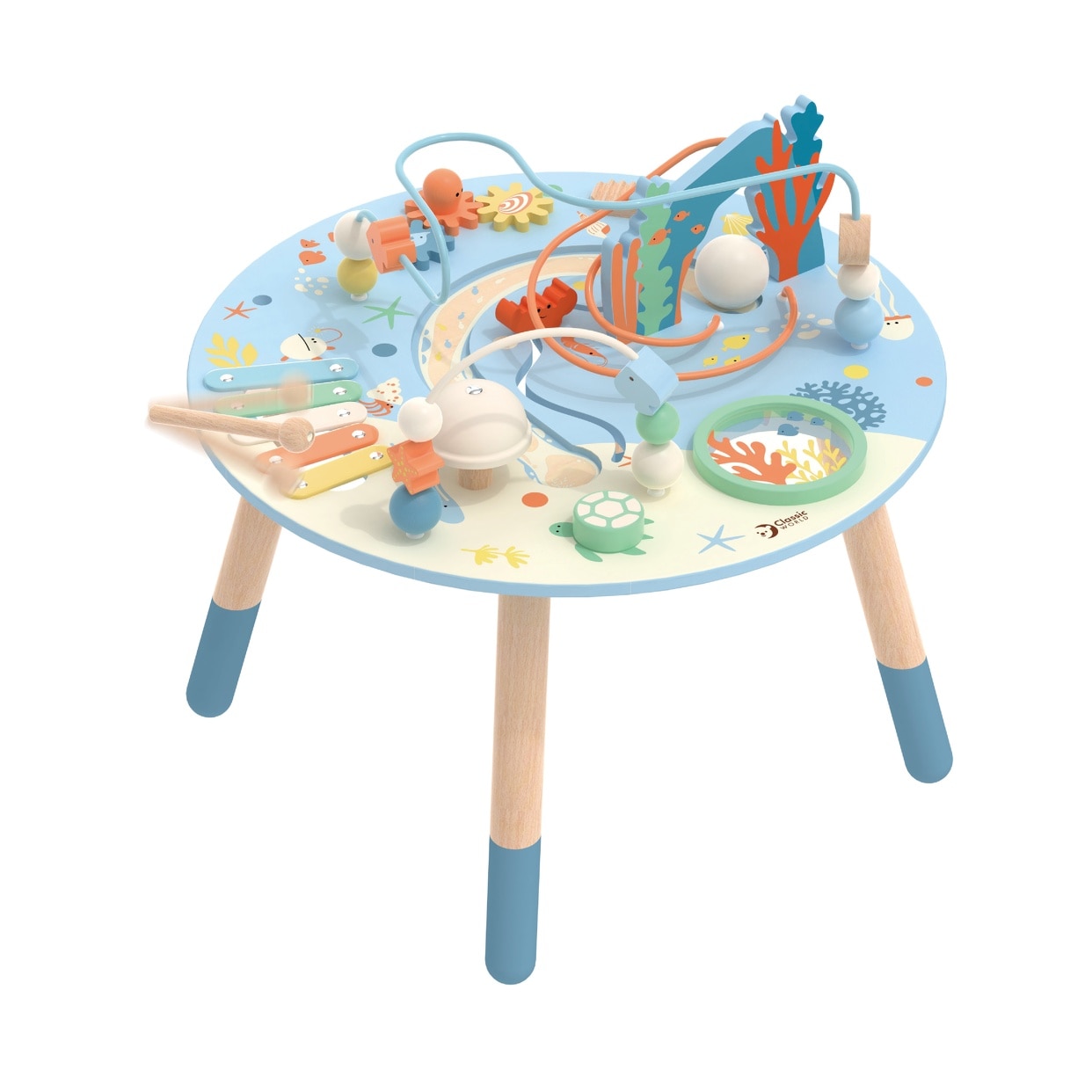 Masuta de joaca multifunctionala Mappy, cu activitati, din lemn