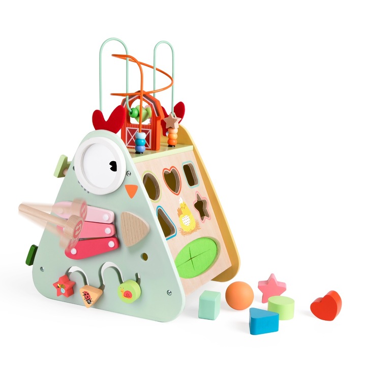 Център за активности - Mappy Happy Hen Аctivity Box, Дървo
