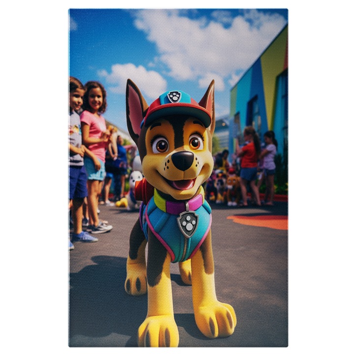 Tablou Canvas: Caine Animat in Public- Animal de Companie Pictura Digitala 70x50CM