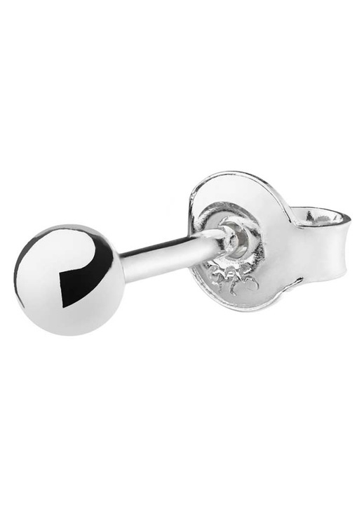 Cercel argint bilă 3 mm argint 925 cu știft neted biluță cu știft bilă