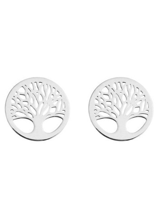 Cercei Siju, model copac, argint